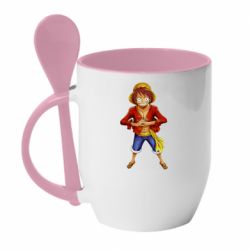 Чашка з ложкою Monkey D. Luffy - PrintSalon