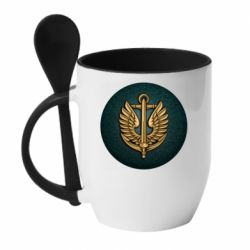 Чашка з ложкою Морські піхотинці - PrintSalon