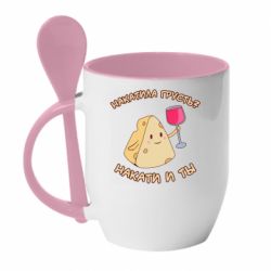 Чашка с ложкой Накатила Грусть - PrintSalon
