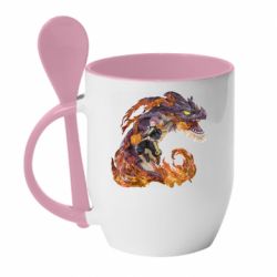 Чашка с ложкой Natsu with a dragon - PrintSalon