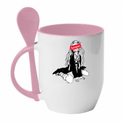 Чашка с ложкой Недзуко - сенпай - PrintSalon