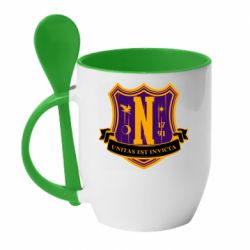 Чашка з ложкою Nevermore Academy Logo - PrintSalon