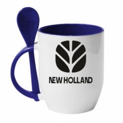Чашка с ложкой New Holland - PrintSalon