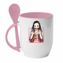 Чашка с ложкой Nezuko - PrintSalon