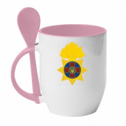 Кружка с керамической ложкой НГУ - PrintSalon
