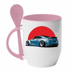 Чашка з ложкою Nissan GR-R Japan - PrintSalon