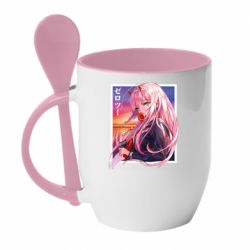 Чашка с ложкой Ноль Два - PrintSalon