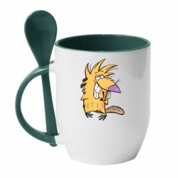 Чашка с ложкой Norbert from Angry Beavers - PrintSalon