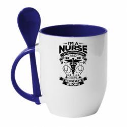 Чашка с ложкой Nurse I'm Never Wrong - PrintSalon