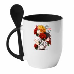 Чашка с ложкой Обещанный Неверленд арт - PrintSalon