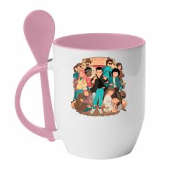 Чашка с ложкой Очень странные дела арт - PrintSalon