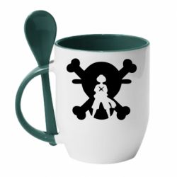 Чашка з ложкою One Piece Luffy Captain - PrintSalon
