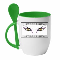 Чашка с ложкой Orochimaru's eyes - PrintSalon