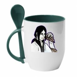 Чашка з ложкою Orochimaru with a snake - PrintSalon
