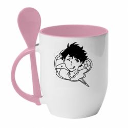 Чашка с ложкой Ойкава Тоору - PrintSalon