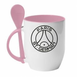 Чашка с ложкой Paris St.Germain - PrintSalon