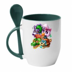 Чашка с ложкой Персонажи FNAF - PrintSalon
