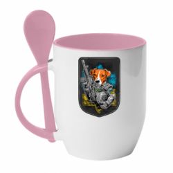 Чашка с ложкой Пес Патрон арт - PrintSalon