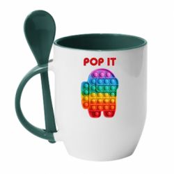 Чашка з ложкою Pop It Among Us - PrintSalon