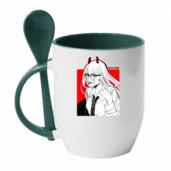 Чашка с ложкой Power red - PrintSalon