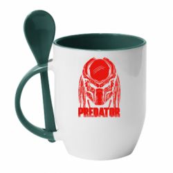 Чашка з ложкою Predator. - PrintSalon