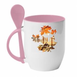 Чашка с ложкой Проезжая осень - PrintSalon