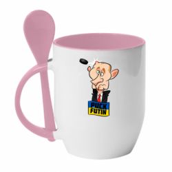 Кружка с керамической ложкой Puk Futin - PrintSalon