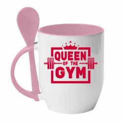 Чашка з ложкою Queen Of The Gym