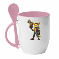 Чашка с ложкой Ratchet with Clank - PrintSalon