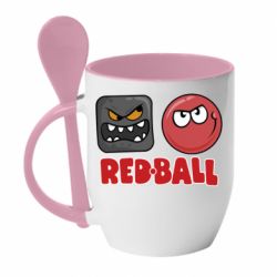 Чашка з ложкою Red ball 4 - PrintSalon