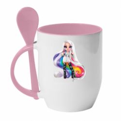 Чашка с ложкой Амайя Рейн - PrintSalon