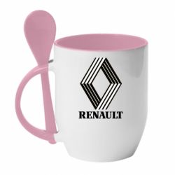 Чашка с ложкой Renault Logo 1972 - PrintSalon