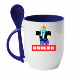 Чашка с ложкой Roblox Cool - PrintSalon