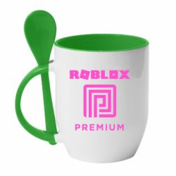 Чашка с ложкой Roblox Premium - PrintSalon