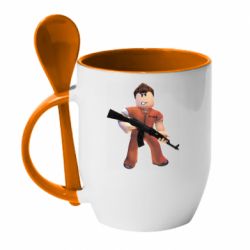 Чашка с ложкой Roblox Prisoner - PrintSalon