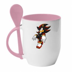 Чашка с ложкой Shadow the hedgehog - PrintSalon