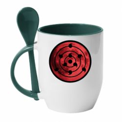Чашка з ложкою Sharingan moon - PrintSalon