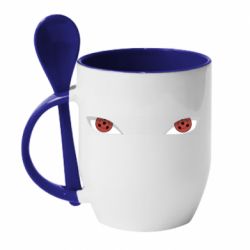 Чашка з ложкою Sharingan - PrintSalon