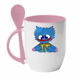 Чашка з ложкою Shy Huggy - PrintSalon