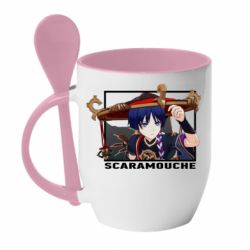 Чашка з ложкою Скарамучча - PrintSalon