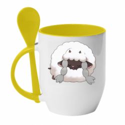 Чашка с ложкой Sleeping Wooloo - PrintSalon