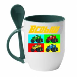 Чашка с ложкой Спыш и Чудо Машинки - PrintSalon