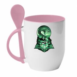 Чашка з ложкою Slytherin collage - PrintSalon