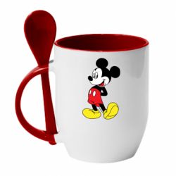 Чашка с ложкой Smiling Mickey - PrintSalon