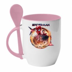 Чашка с ложкой Spider-Man: No Way Home poster - PrintSalon