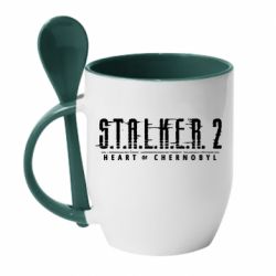 Чашка с ложкой Stalker 2 Heart Of Chernobyl Logo - PrintSalon