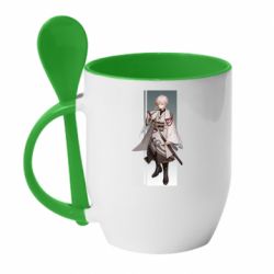 Чашка с ложкой Standing Kazuha - PrintSalon