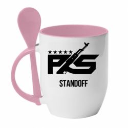 Чашка з ложкою Standoff 2 ps - PrintSalon
