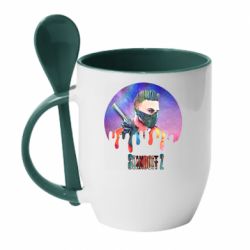 Чашка з ложкою Standoff art - PrintSalon