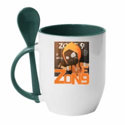 Чашка с ложкой Standoff Zone 9 - PrintSalon